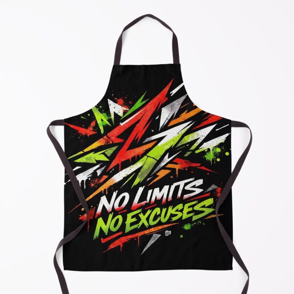 Item preview, T-Shirt - Sticker - No Limits No Excuses Graffiti-Inspired Motivational Design designed and sold by ForeverPrintsOK.