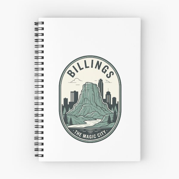Item preview, Billings Montana Magic City Retro Skyline Badge designed and sold by k3rstman1.