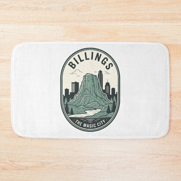 Item preview, Billings Montana Magic City Retro Skyline Badge designed and sold by k3rstman1.