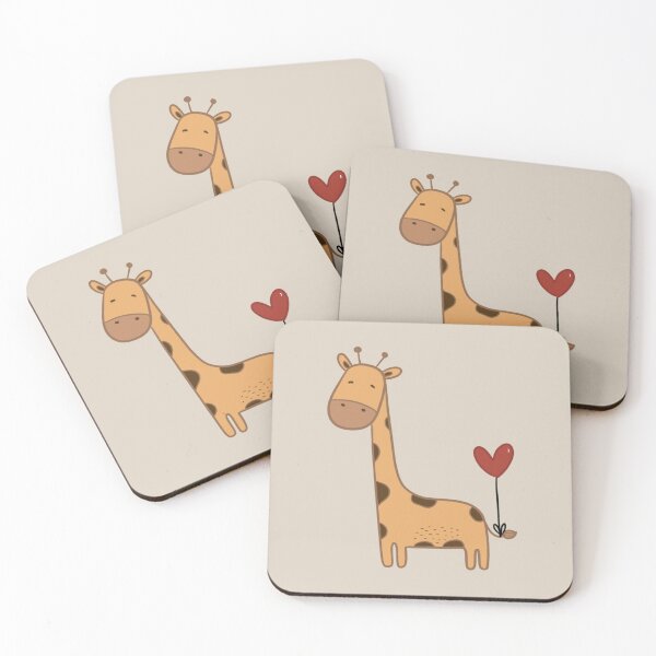 Item preview, Cute Giraffe With Heart Balloon designed and sold by Paw&Pixel.