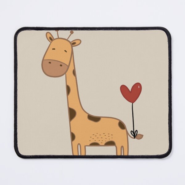 Item preview, Cute Giraffe With Heart Balloon designed and sold by Paw&Pixel.