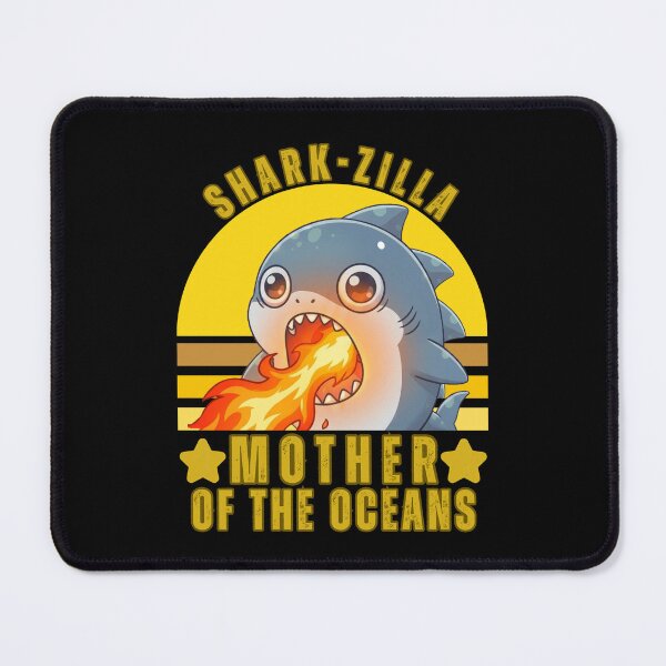 Item preview, Funny Kaiju Shark Monster Meme Cute Fire Breathing Shark Sticker designed and sold by Nature's Chibis.