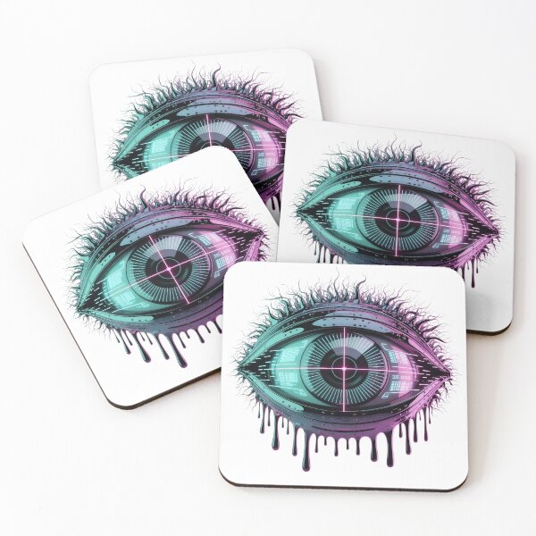 Item preview, The All-Seeing Synth-Eye: Cybernetic HUD Art designed and sold by OnikaD art.