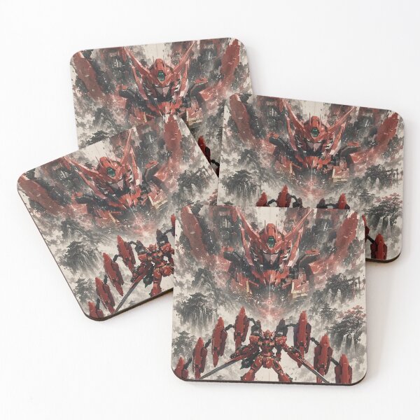 Item preview, Astraea Crimson Shogun Mecha | Japanese Ink Wash Sci-Fi Robot Warrior  designed and sold by Dyan4.