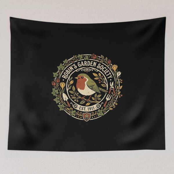Item preview, Robin’s Garden Society Secret Garden Bird Badge designed and sold by Fenay Designs.