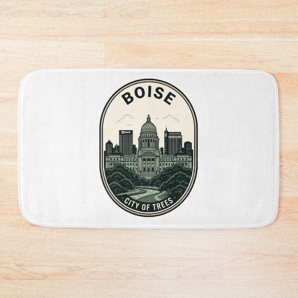 Item preview, Boise Idaho Skyline City of Trees Vintage Badge designed and sold by k3rstman1.