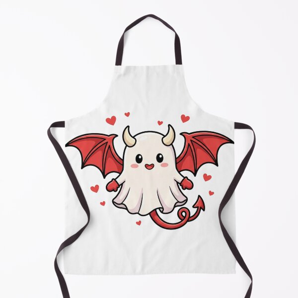 Item preview, Cute Devil Ghost Sticker | Kawaii Spooky Love Ghost Cartoon designed and sold by ClickToSticker.
