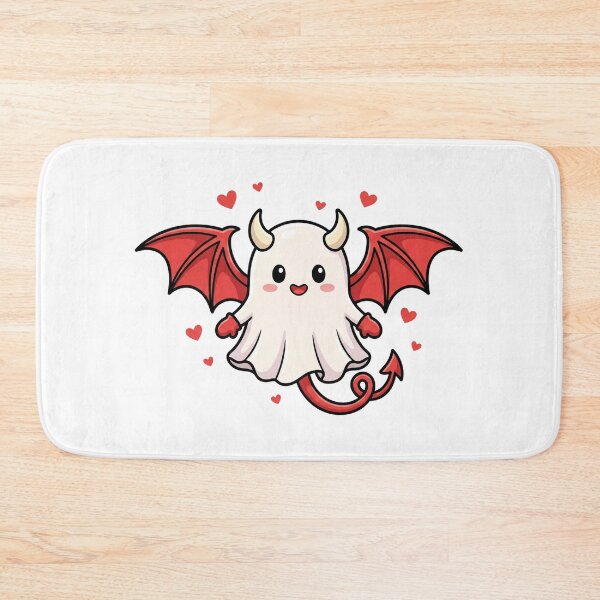 Item preview, Cute Devil Ghost Sticker | Kawaii Spooky Love Ghost Cartoon designed and sold by ClickToSticker.