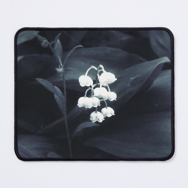 Item preview, Monochrome photograph of a blooming lily of the valley in foliage designed and sold by Enerjetal.