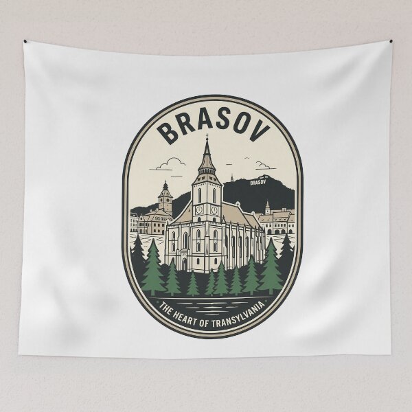 Item preview, Vintage Brasov Romania Black Church Transylvania Badge designed and sold by k3rstman1.