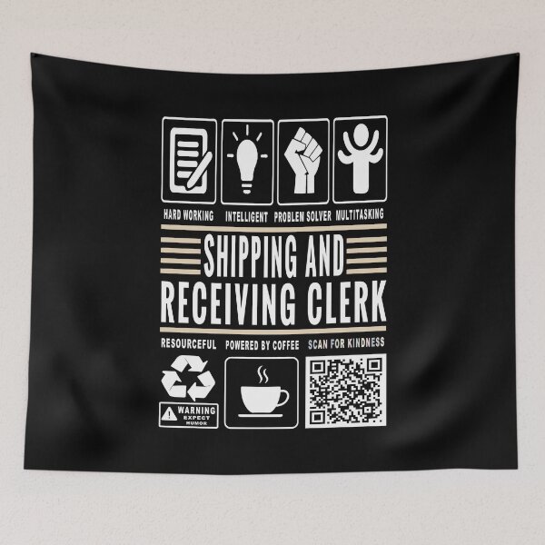 Item preview, Funny Shipping Clerk Job Description Icons QR Code designed and sold by MerchMaxxing.