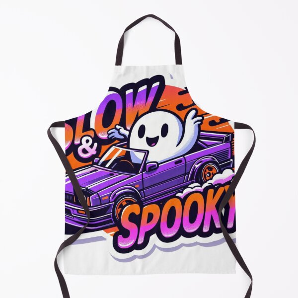 Item preview, Slow and Spooky - Cute Ghost in Purple JDM Car Halloween designed and sold by  Bold Border Studio..
