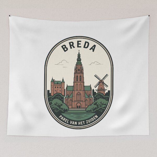 Item preview, Vintage Breda Netherlands Travel Badge Grote Kerk designed and sold by k3rstman1.