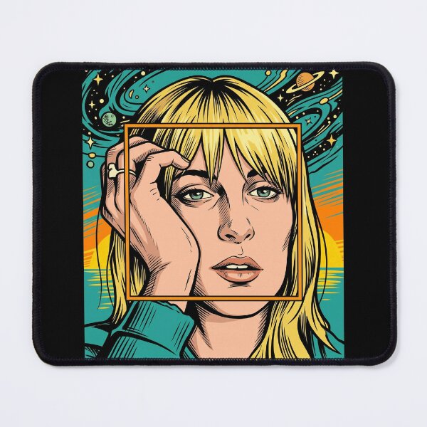 Item preview, Ego Death Cosmic Surreal Retro Comic Girl Portrait designed and sold by Brilleking.