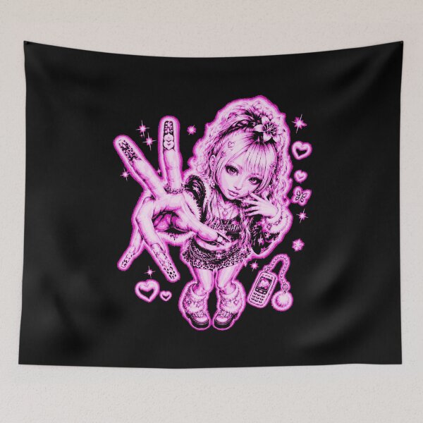 Item preview, Pink Gyaru Girl Y2K Kawaii Japanese Fashion designed and sold by trajeado14.