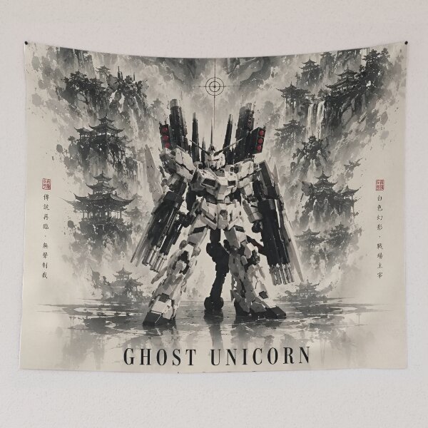 Item preview, Ghost Unicorn Phantom Mecha | Futuristic Samurai Anime Robot Warrior Art designed and sold by Dyan4.