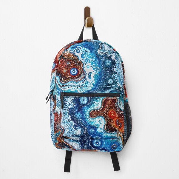Item preview, Aboriginal Inspired Dot Art - Oceanic Vibrant Waves designed and sold by GrinGalore.