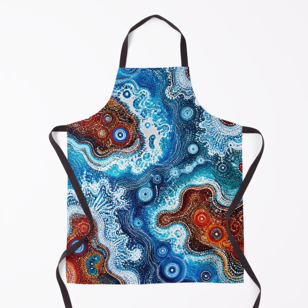 Item preview, Aboriginal Inspired Dot Art - Oceanic Vibrant Waves designed and sold by GrinGalore.