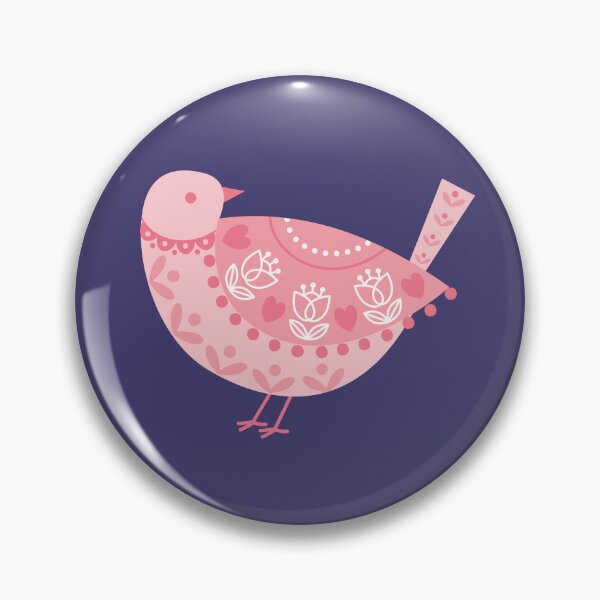 Item preview, Pink as Folk Pigeon Bird designed and sold by Kay Whittaker Design.