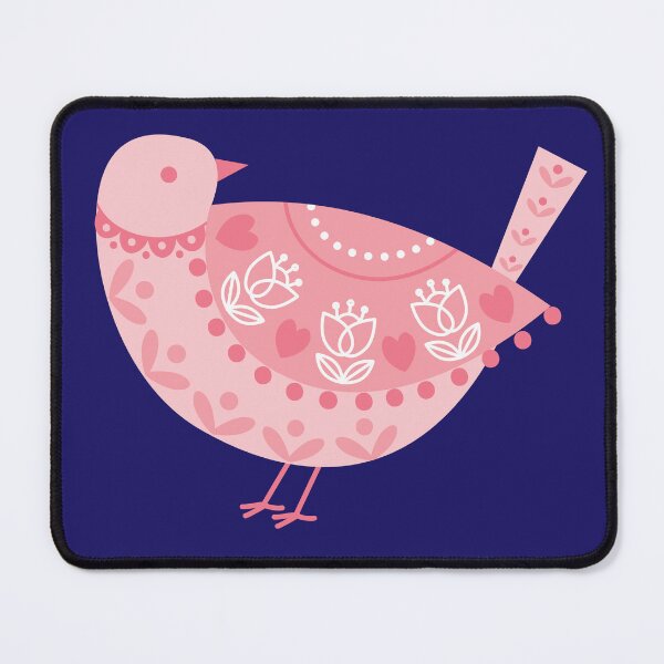 Item preview, Pink as Folk Pigeon Bird designed and sold by Kay Whittaker Design.