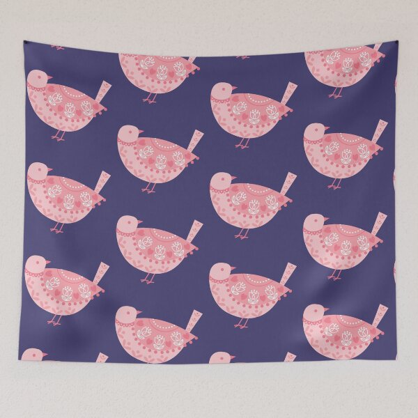 Item preview, Pink as Folk Pigeon Bird designed and sold by Kay Whittaker Design.