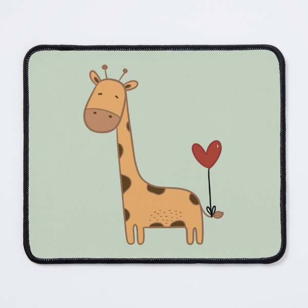 Item preview, Cute Giraffe With Heart Balloon designed and sold by Paw&Pixel.