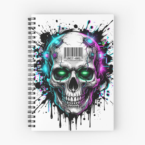 Item preview, Cyber Skull Unit-001: Industrial Glitch Art designed and sold by OnikaD art.
