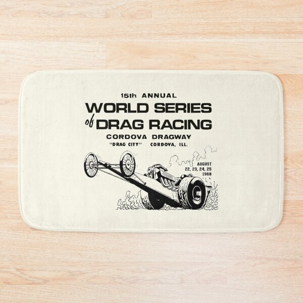 Item preview, 1968 World Series of Drag Racing, Cordova Dragway, Drag City, Illinois - black print. designed and sold by retropetrol.