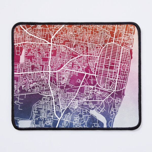 Item preview, Pondicherry Street Map India designed and sold by ArtPrints.