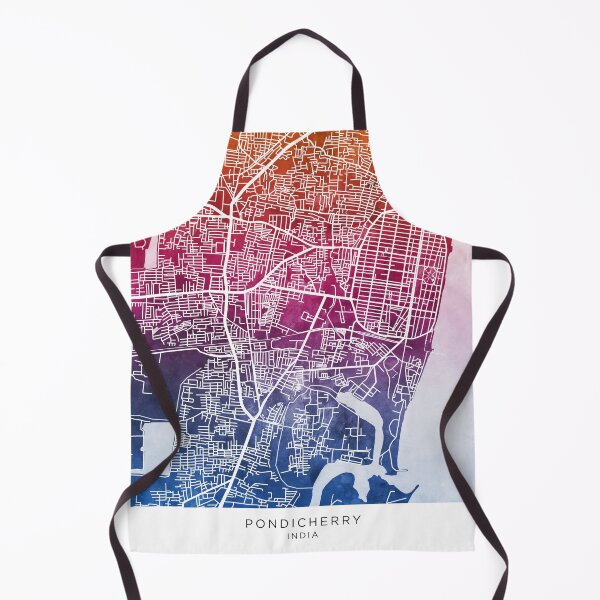 Item preview, Pondicherry Street Map India designed and sold by ArtPrints.