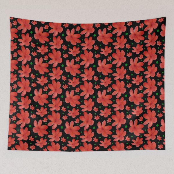 Item preview, Red Floral Seamless Pattern Cute Retro Flower Botanical Design designed and sold by HopeAndHustle.