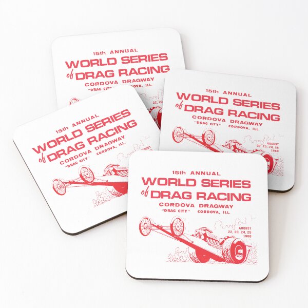 Item preview, 1968 World Series of Drag Racing, Cordova Dragway, Drag City, Illinois - red print. designed and sold by retropetrol.