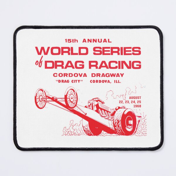 Item preview, 1968 World Series of Drag Racing, Cordova Dragway, Drag City, Illinois - red print. designed and sold by retropetrol.