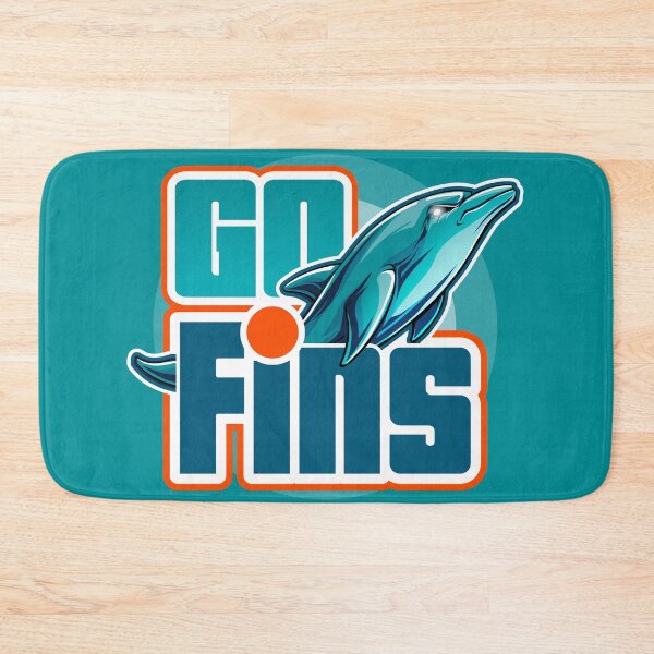 Item preview, Fins Up - Aqua and Orange Dolphin Mascot Illustration designed and sold by Canache.