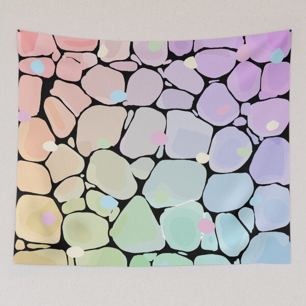 Item preview, Pastel Watercolor Stone Mosaic designed and sold by Khadigadesings.