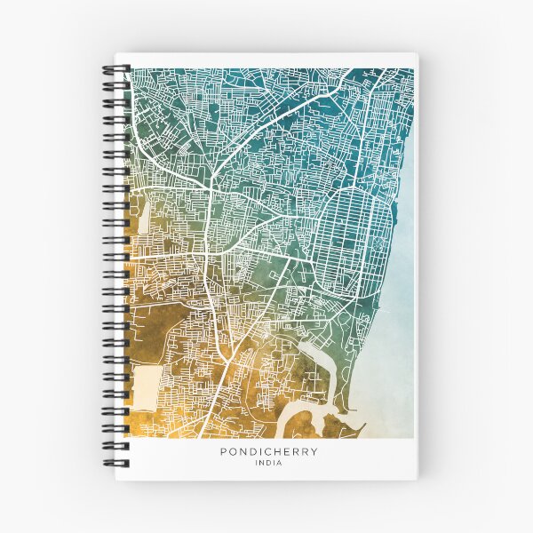 Item preview, Pondicherry Street Map India designed and sold by ArtPrints.