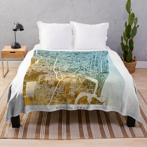 Item preview, Pondicherry Street Map India designed and sold by ArtPrints.