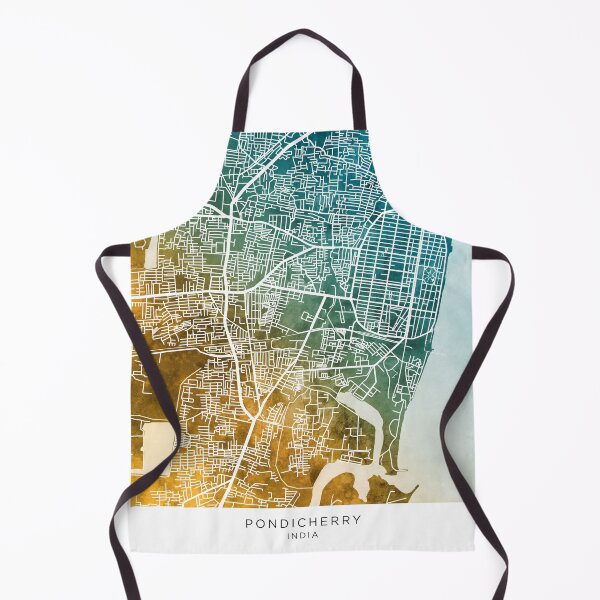 Item preview, Pondicherry Street Map India designed and sold by ArtPrints.