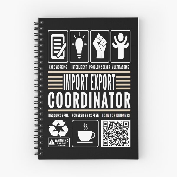 Item preview, Funny Import Export Coordinator Job Description Icons QR Code designed and sold by MerchMaxxing.