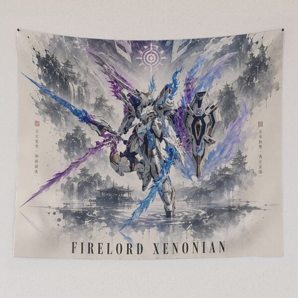 Item preview, Firelord Xenonian Elemental Mecha | Anime Cyber Samurai Sci-Fi Warrior Art designed and sold by Dyan4.