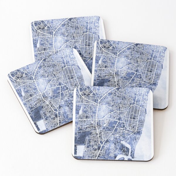 Item preview, Pondicherry Street Map India designed and sold by ArtPrints.