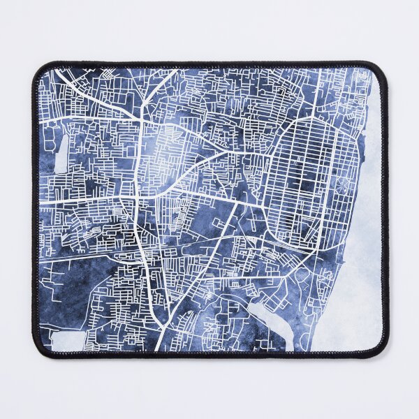 Item preview, Pondicherry Street Map India designed and sold by ArtPrints.