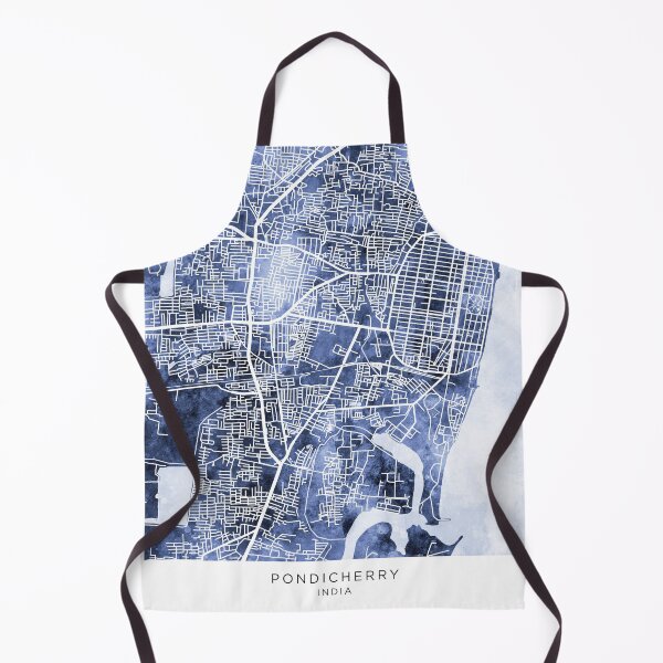 Item preview, Pondicherry Street Map India designed and sold by ArtPrints.