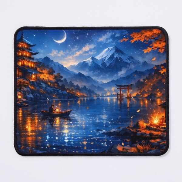 Item preview, Blue and Orange Lake of Whispers designed and sold by sigmaartstudio.