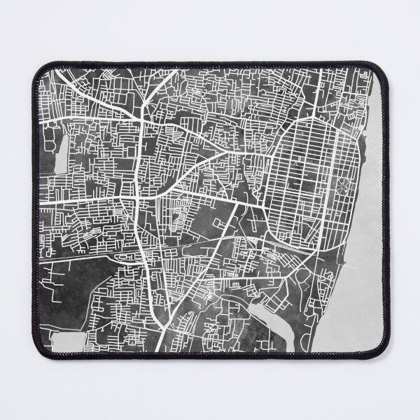 Item preview, Pondicherry Street Map India designed and sold by ArtPrints.