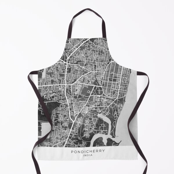 Item preview, Pondicherry Street Map India designed and sold by ArtPrints.