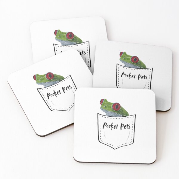 Item preview, Red eyed frog in a pocket  designed and sold by OnaleeNicklinArt.