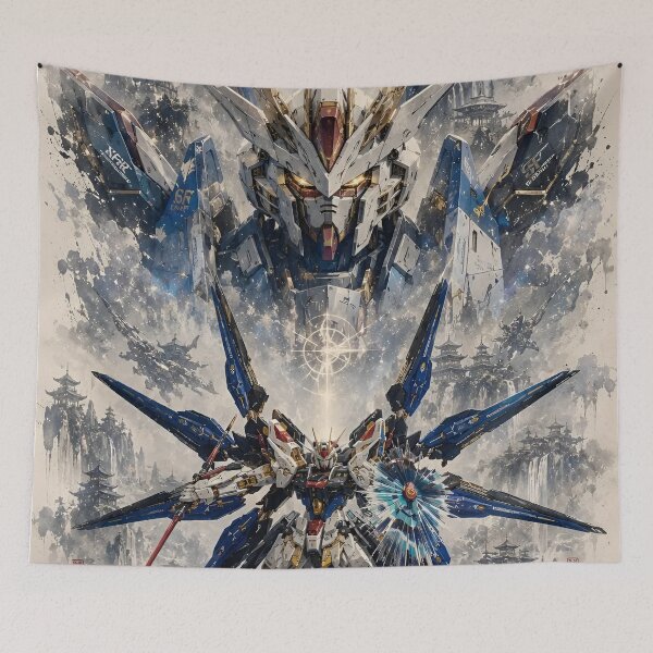 Item preview, Strike Freedom Version Xenon Mecha | Celestial Anime Sci-Fi Robot Warrior Art designed and sold by Dyan4.