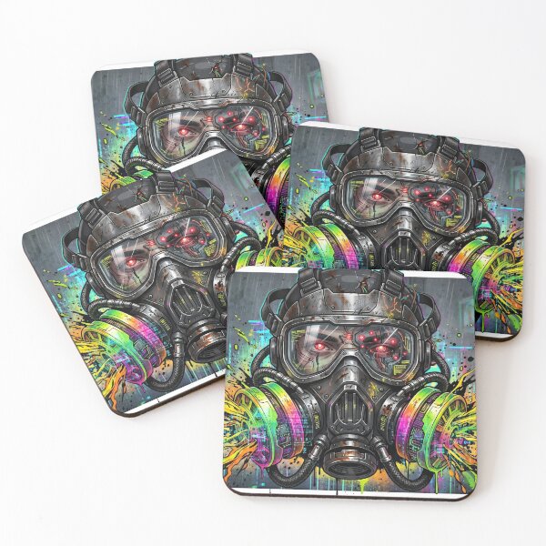 Item preview, Toxic Vanguard: Cyberpunk Gas Mask Glitch Art designed and sold by OnikaD art.