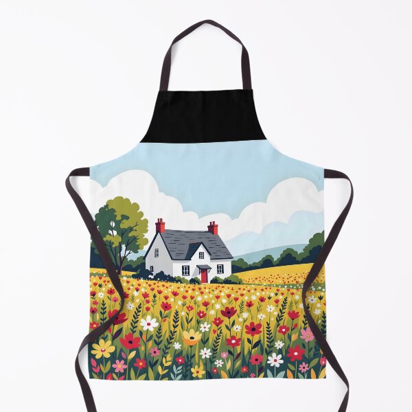 Item preview, Cute Countryside House – Cartoon Vector Summer Meadow Design designed and sold by EmeraldeaArt.